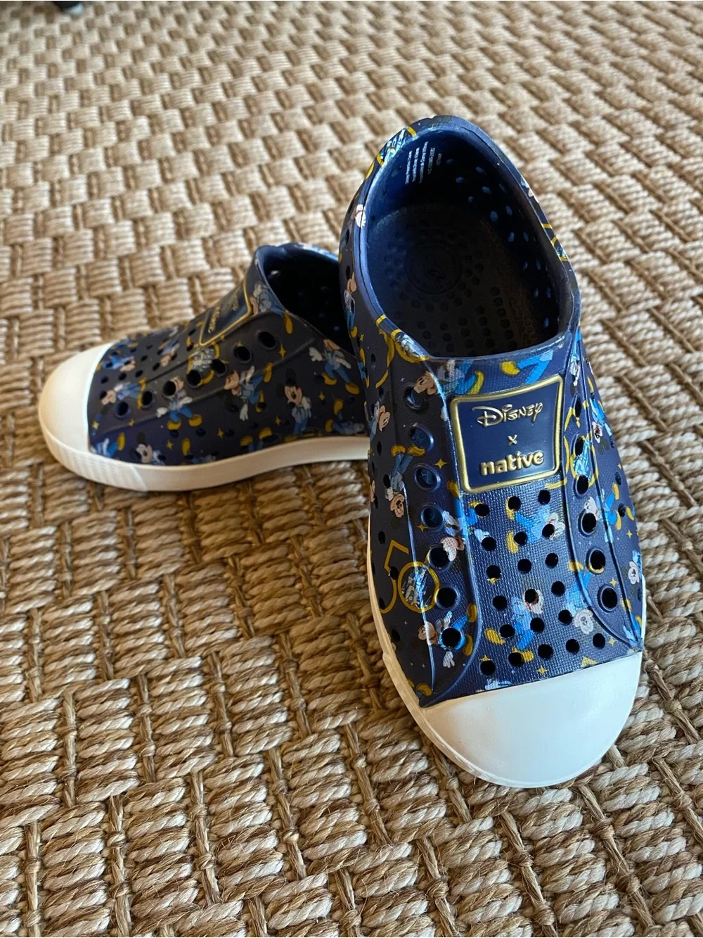 Kids' Native X Disney World 50th Anniversary Print Slip-On Shoes